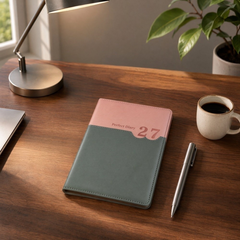 Leather Work Diary Covers - مخطط عمل المكتب 2027، دفتر تخطيط